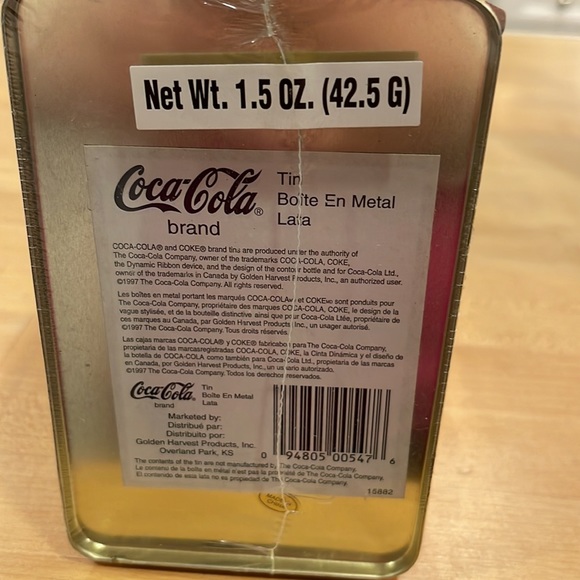 1950s coca-cola Vending Machine Tin with Glass, Straw and Mini Tray NIP - Picture 8 of 14